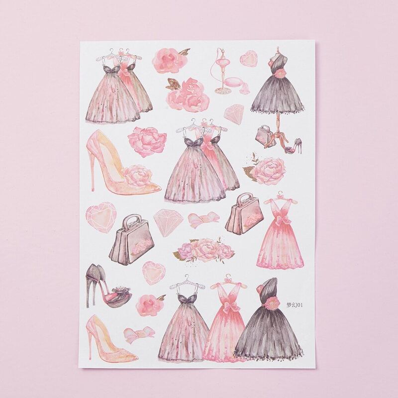 

Dress & Flower Decal 1sheet