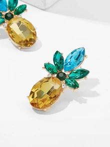 1 Cặp Bông Tai Thời Trang & Đa Năng Trái Dứa Hình Trái Cây Tối Giản Cho Phụ Nữ Đeo Hàng Ngày - Nhiều màu - Xem 4