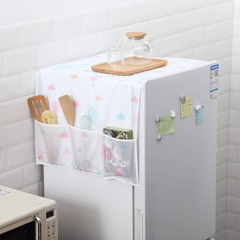 

Hot-air Balloon Print Refrigerator Dust Cover, Multicolor