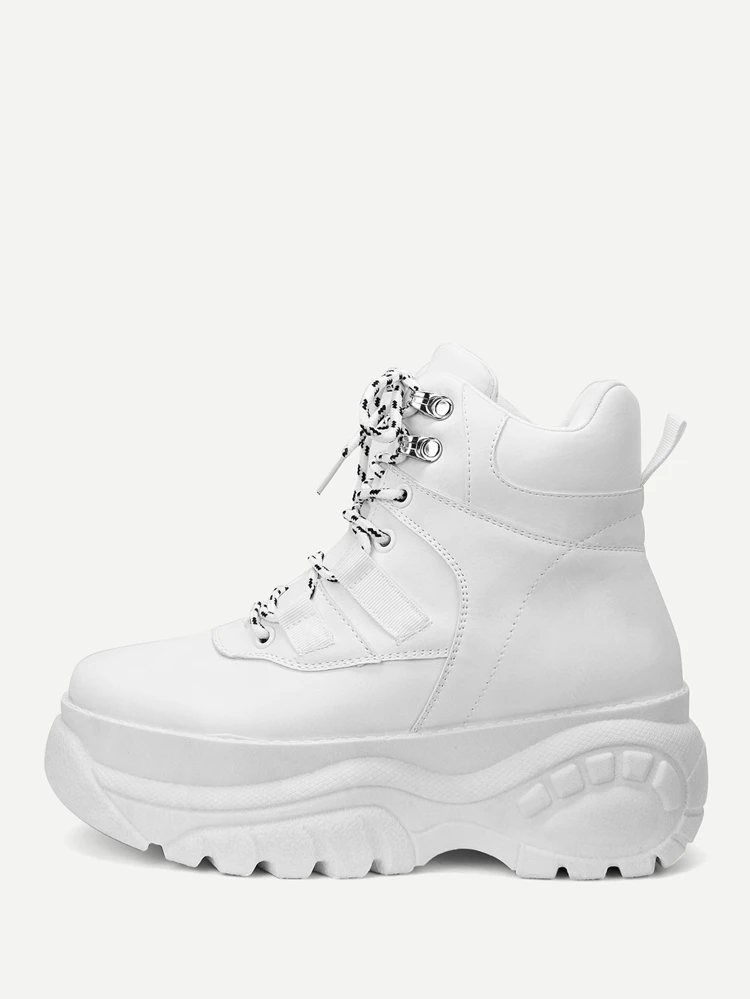 shein lace up chunky sneakers