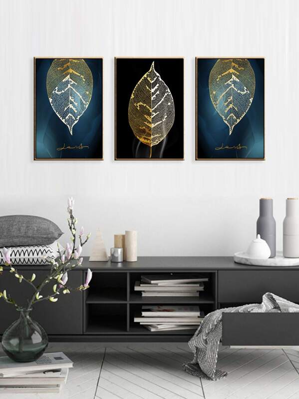 Leaf Wall Art Print 3pcs