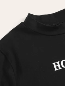 Muchica 蜂蜜圖案十字交叉短版T恤