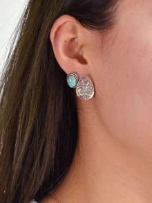 彩色波西米亞耳環 - 彩色 - 查看 3