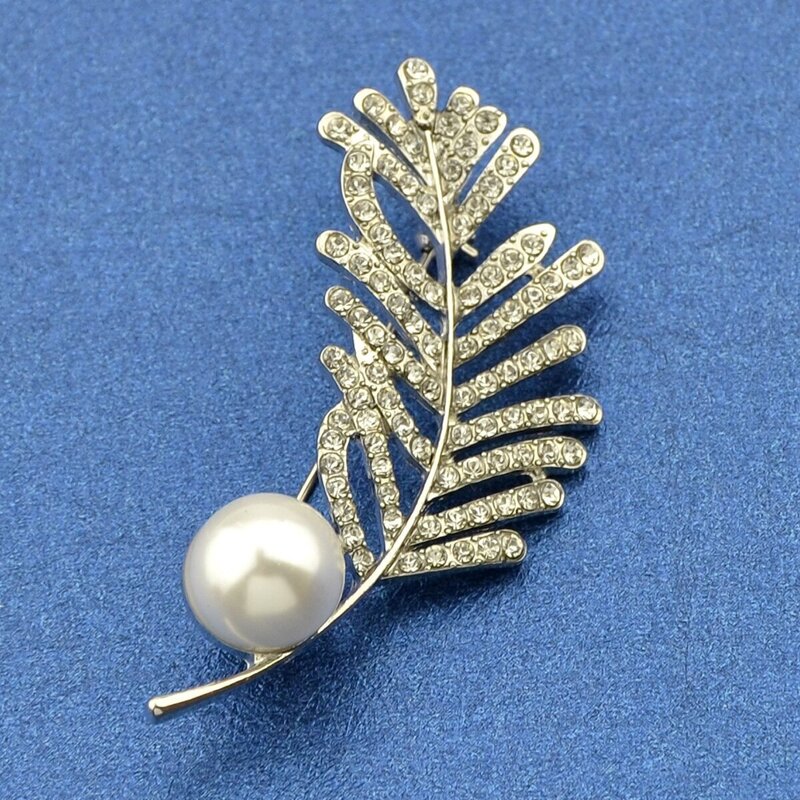 

Feather Shape Brooch, Silver