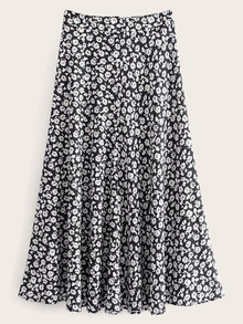 Ditsy Floral Print Skirt