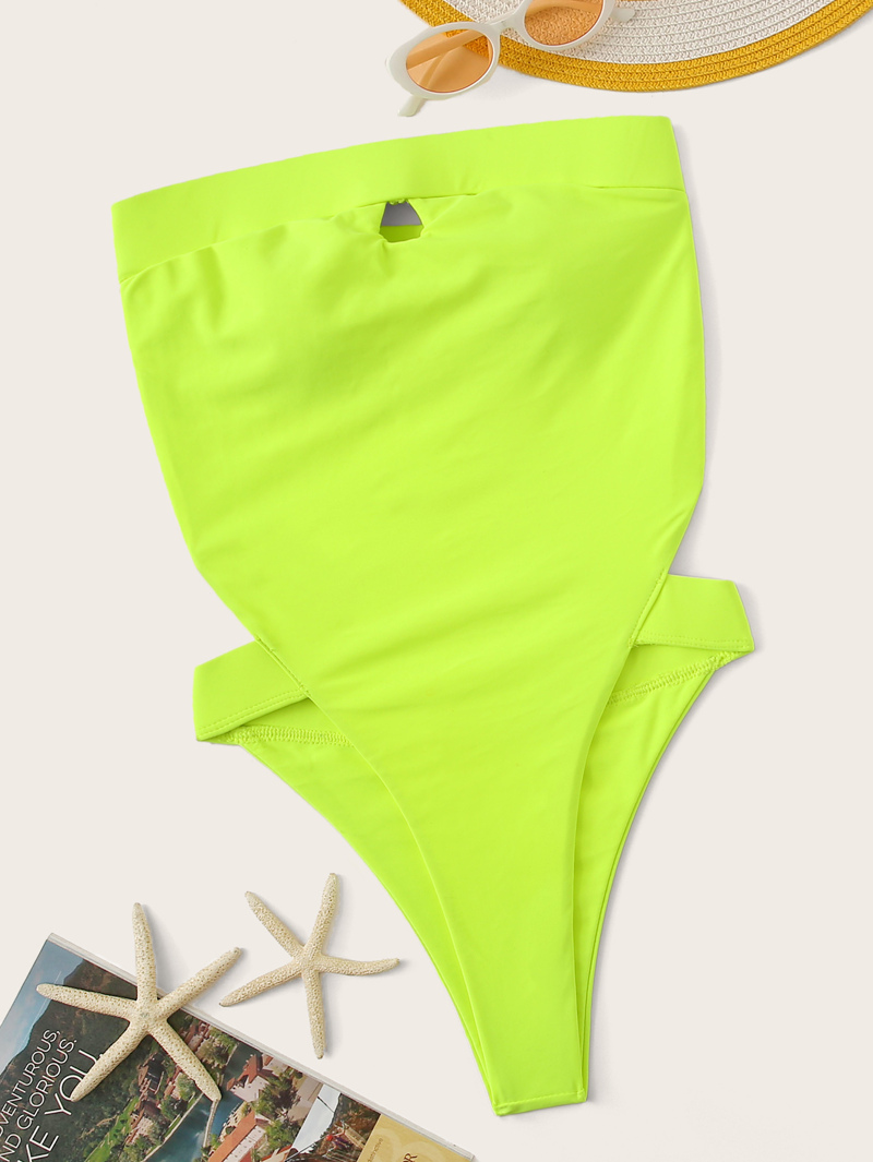 Pieza Bandeau Con Abertura Neón Bañador Una 6gyYIvfb7