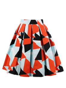 50s Geo Pattern Circle Skirt