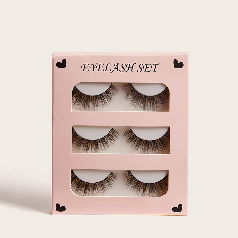 

Thick False Eyelashes Set 3Pairs, Black