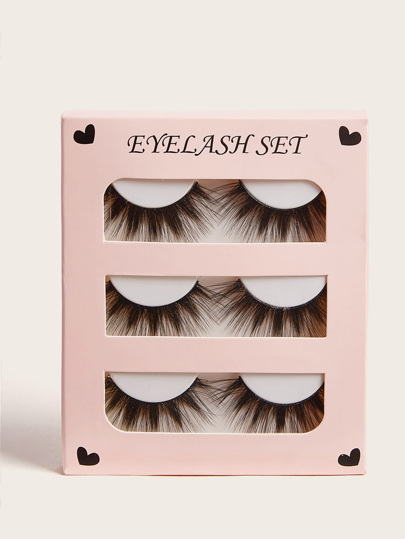 Natural Thick False Eyelashes 3pairs,For Women Mom Wife Sister Teen Girl Friend,For Party Club