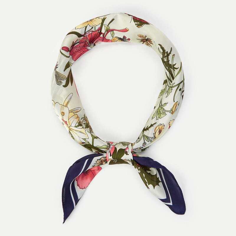

Flower Pattern Bandana, Multicolor