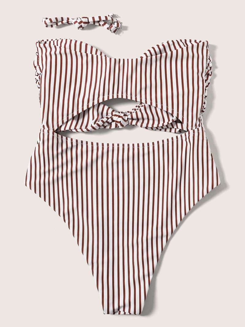 Nœud Rayé 1 Maillot De Pièce Avec Bain b7mfI6gyYv