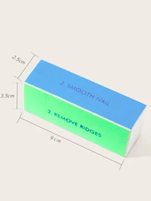 2入組字母圖形指甲緩衝器砂磨塊銼海綿指甲拋光器專業美甲工具用於丙烯酸指甲護理最佳天然指甲護理 - 彩色 - 查看 4