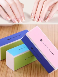 2入組字母圖形指甲緩衝器砂磨塊銼海綿指甲拋光器專業美甲工具用於丙烯酸指甲護理最佳天然指甲護理 - 彩色 - 查看 6