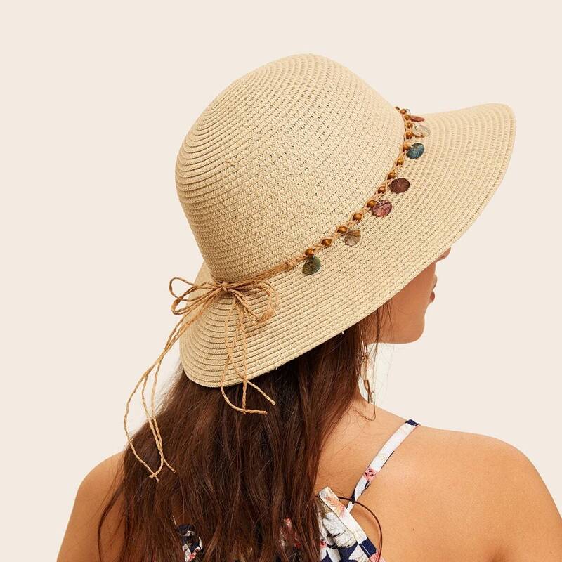 

Bow Knot Lace Up Hat, Beige
