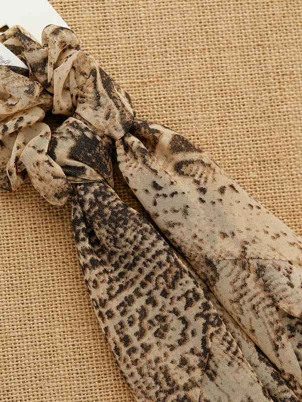 Snake Print Scrunchie Hair Tie With Flowy Tail For Sale Australia