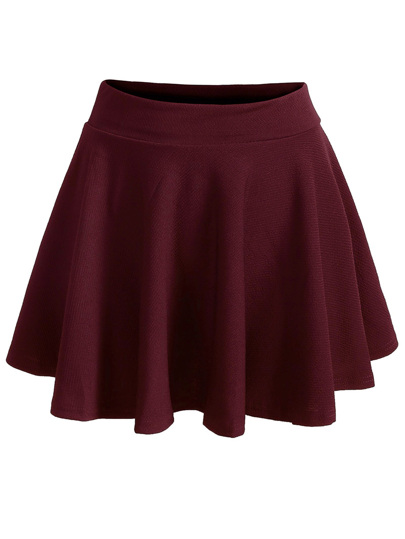 SHEIN Qutie Plus Elastic Waist Solid Skirt, For Thanksgiving