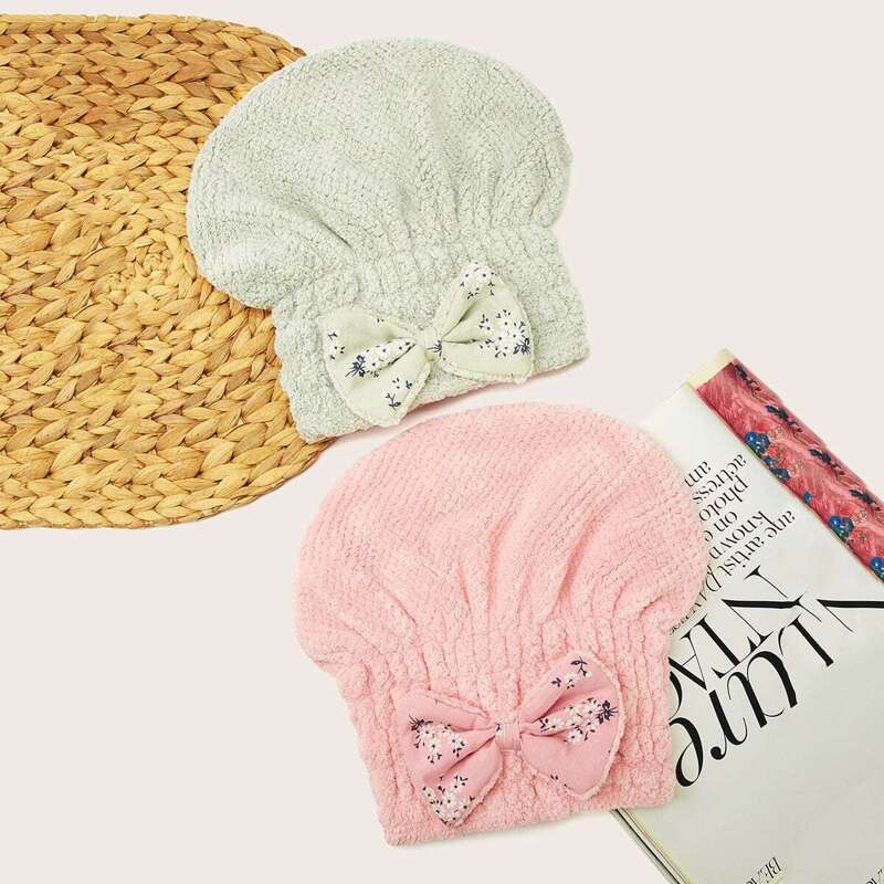 

Bow Decor Dry Hair Cap 1pc, Multicolor
