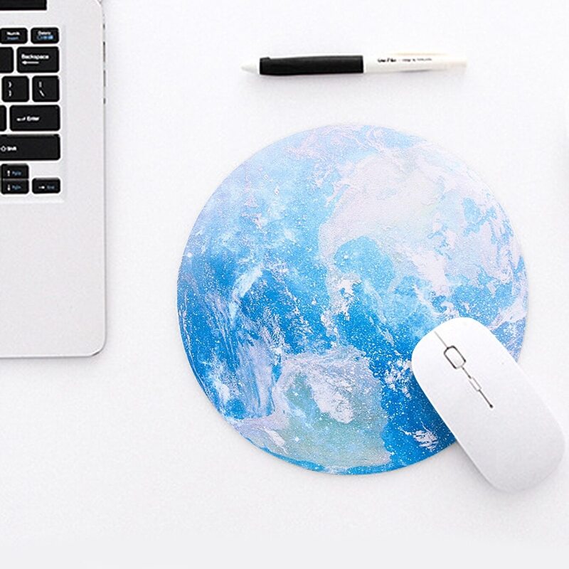 

Planet Print Round Mouse pad