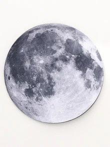 Planet Print Round Mouse pad - Grey - View 2
