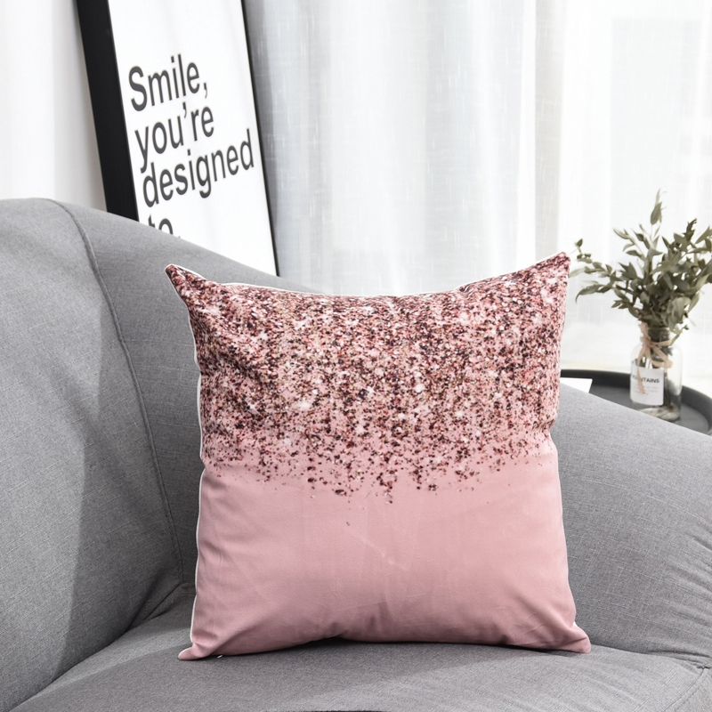 

Sequin Decor Cushion Cover, Pink