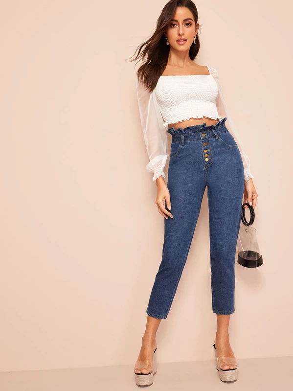high waist jeans shein