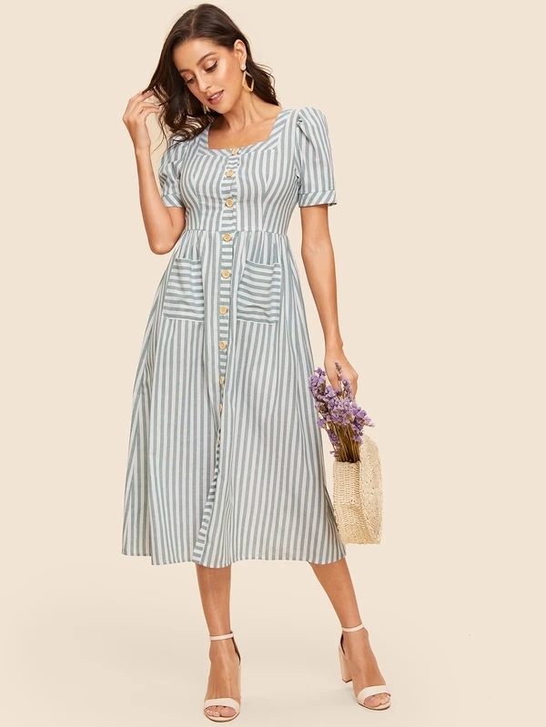 50s button up dress