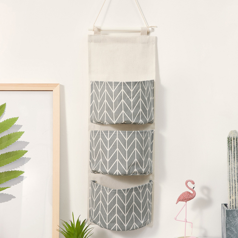 

Geometric Pattern Hanging Storage Bag, Grey