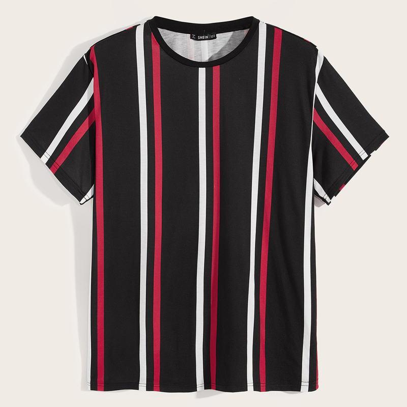 

Guys Striped Short Sleeve T-shirt, Black