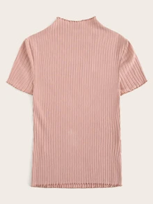 SHEIN Essnce Áo thun Hồng Casual - Bụi hồng - Xem 2