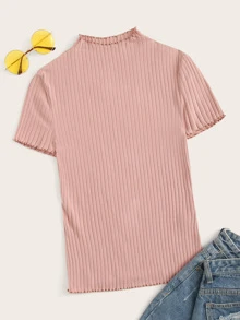 SHEIN Essnce Áo thun Hồng Casual - Bụi hồng - Xem 1