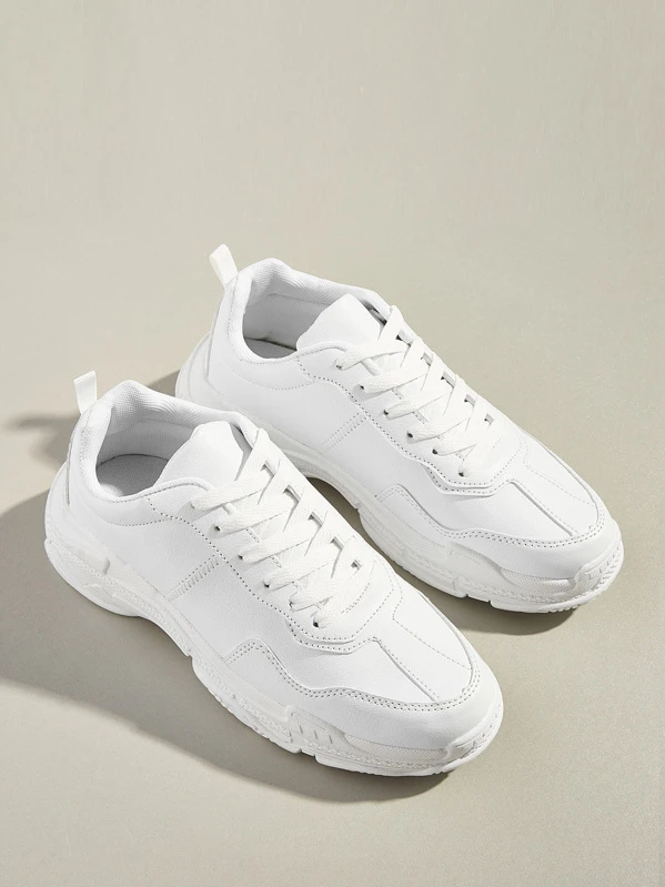 lace up chunky sole trainers