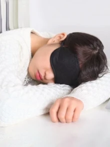 素色眼睛罩 - 黑色 - 查看 4