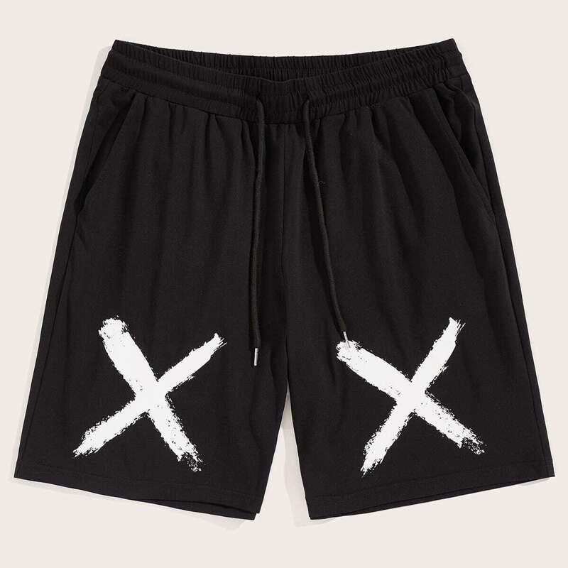 

Guys Slant Pocket Drawstring Waist Shorts, Black