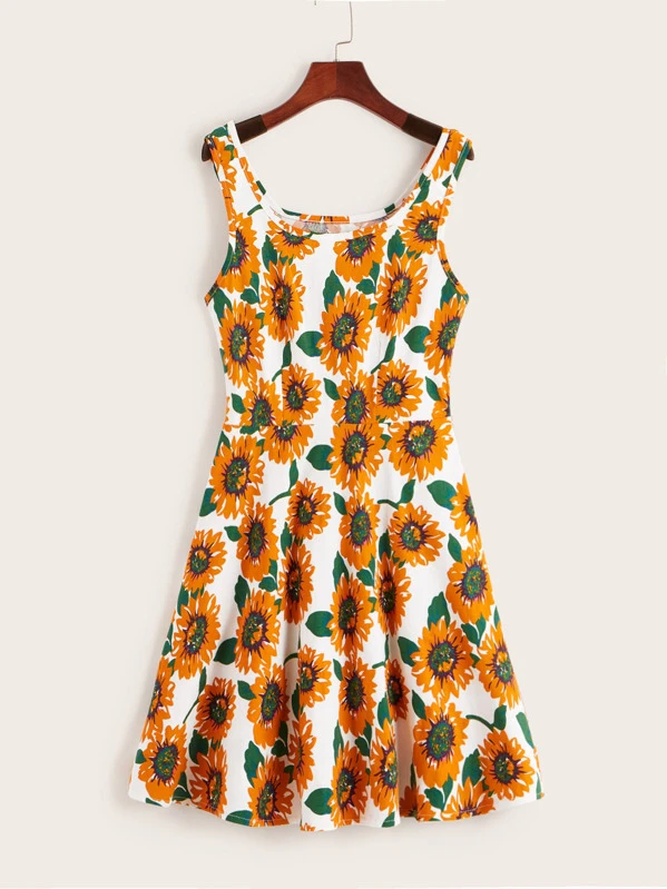 shein sunflower dress