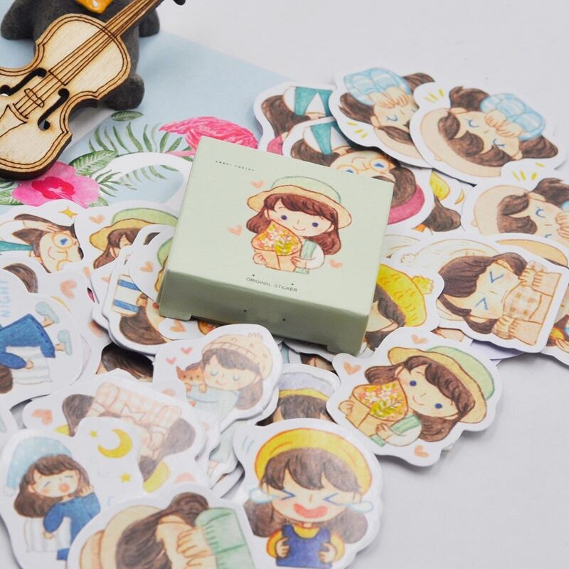 

Cartoon Girl Sticker 56pcs