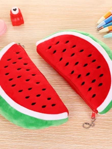 Watermelon Shaped Pencil Case 1pc - Multicolor - View 1
