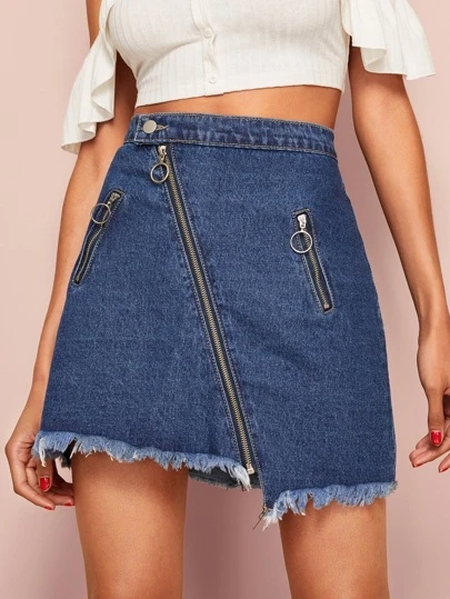 jean skirt shein