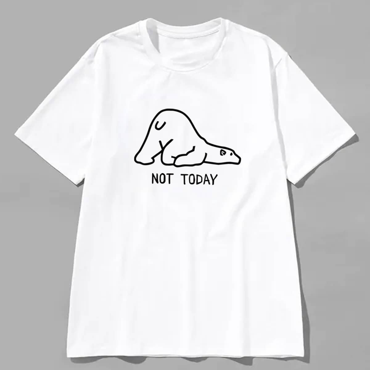 

Guys Bear & Letter Print Tee, White