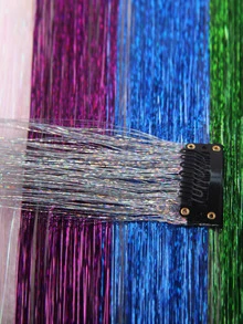 Clip In Hair Tinsel 10pack Simple Practical Multifunctional - Multicolor - View 4