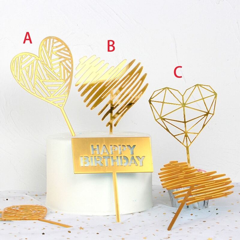 

Cake Topper Decoration 1pc, Gold