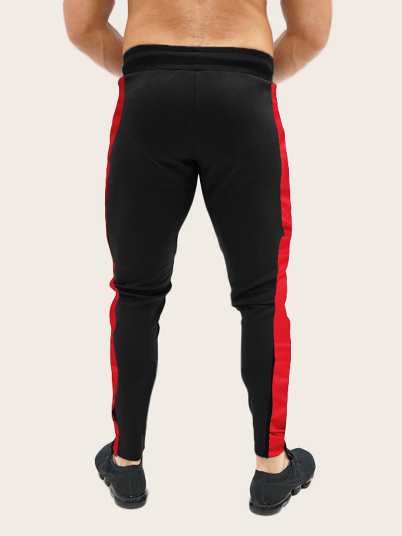 Pantalon De Danse Latin Homme ZYMOZYM Noir Taille 38 Avec Bandes