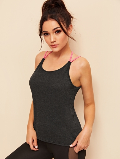 Top avec brides et nœud