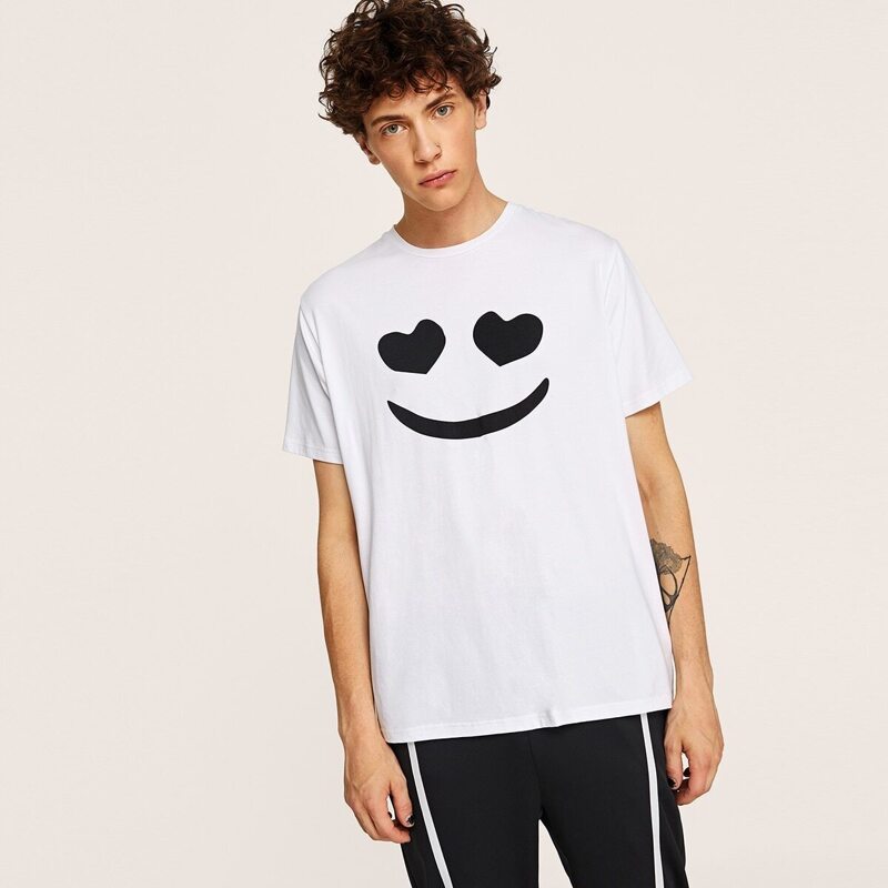 

Guys Figure Print Tee, White