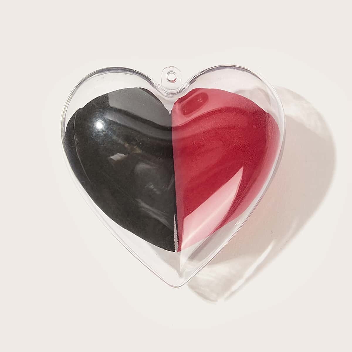 

Flat Edge Sponge 2pcs With Heart Shaped Case, Multicolor