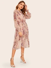 Đầm viền lá sen Hoa Hồng Boho - Màu Hồng baby - Xem 5