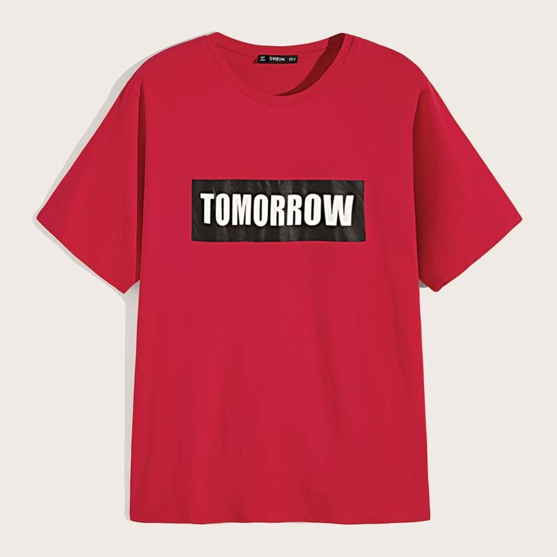 

Guys Letter Print Tee, Red