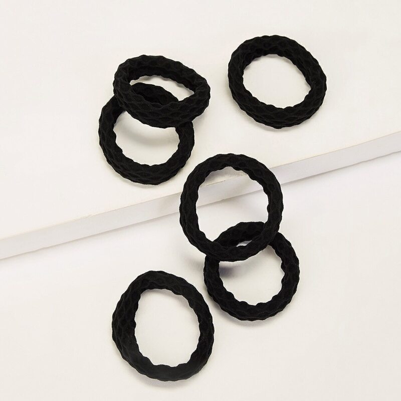 

Elastic Hair Tie 6pcs, Black