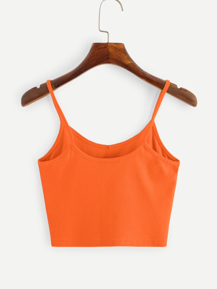 neon orange crop top