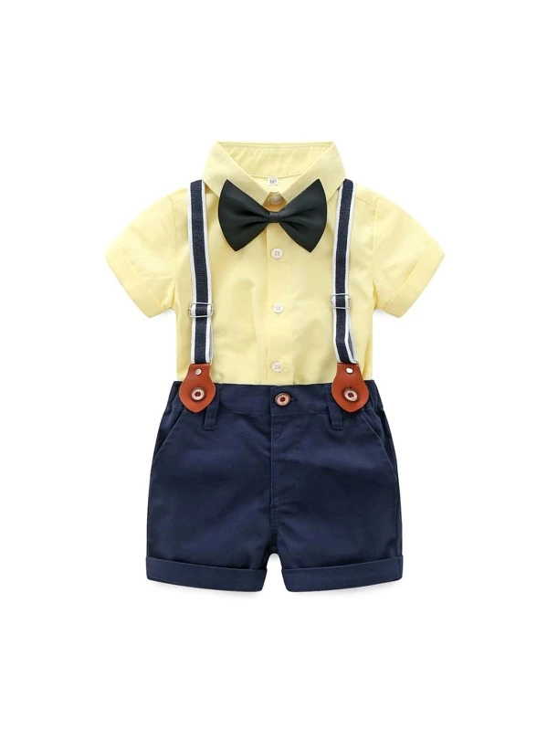 boys suspender shorts