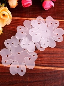 10入組花朵氣球裝飾配件梅花卡夾 - 白色 - 查看 1